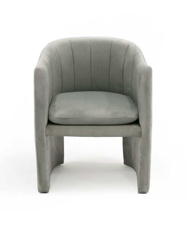 Modrest Danube Modern Grey Fabric Dining Chair - Image 2