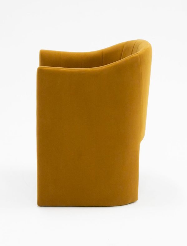 Modrest Danube - Modern Burnt Orange Fabric Dining Chair - Image 3
