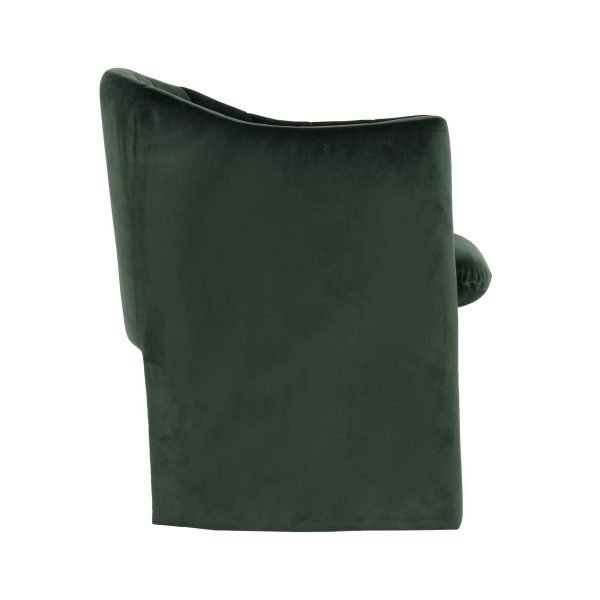 Modrest Danube - Modern Jade Green Fabric Dining Chair - Image 2