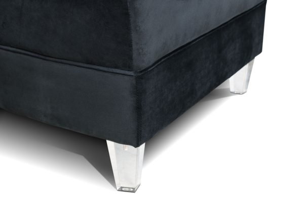 Divani Casa Darla - Modern Black Velvet Circular Sectional Sofa - Image 3