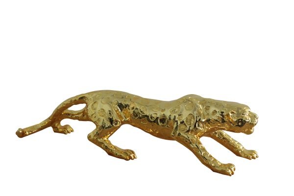 Modrest Jaguar Gold Mirror Sculpture 24"