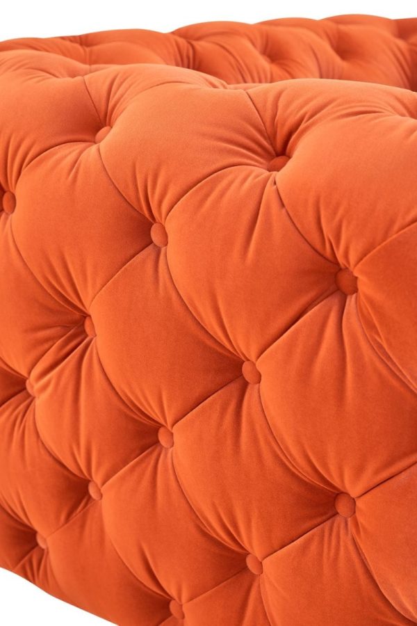Divani Casa Delilah - Modern Orange Fabric Chair - Image 5