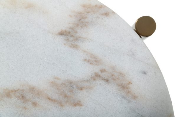 Modrest Denzel - White Marble + Gold End Table - Image 3