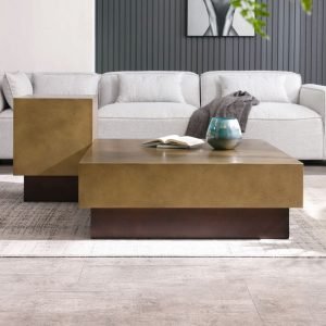 Modrest Derek - Modern Metal & Antique Copper Coffee Table