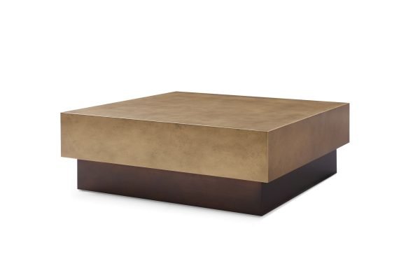 Modrest Derek - Modern Metal & Antique Copper Coffee Table - Image 2