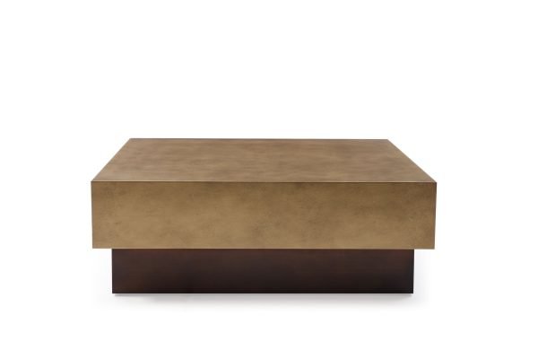 Modrest Derek - Modern Metal & Antique Copper Coffee Table - Image 3