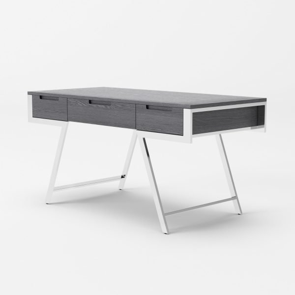 Modrest Dessart - Modern Elm Grey Office Desk - Image 4