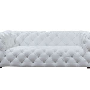 Divani Casa Dexter - Transitional White Full Italian Leather Sofa