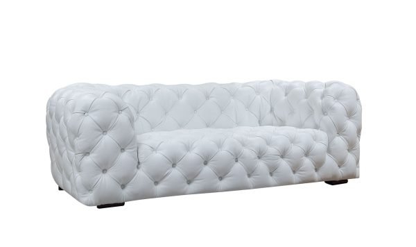 Divani Casa Dexter - Transitional White Full Italian Leather Sofa - Image 2