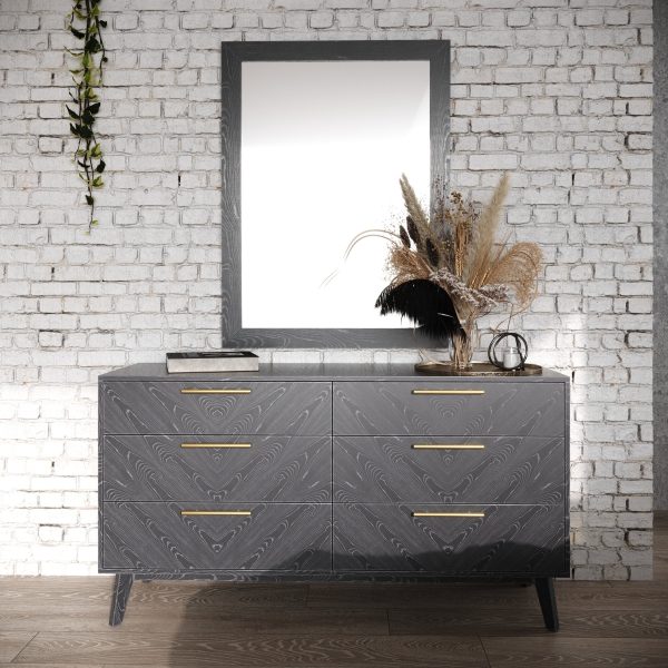 Modrest Diana - Modern Grey Ash Mirror - Image 2