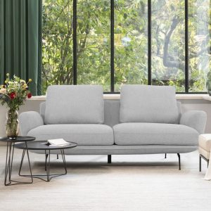 Divani Casa Dolly - Modern Light Grey Fabric Sofa
