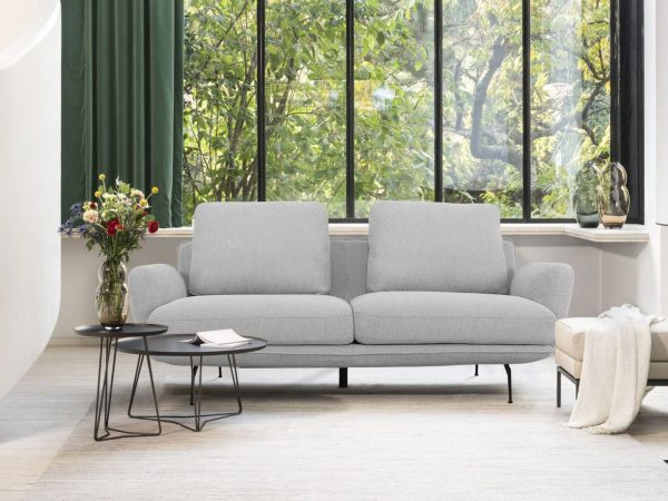 Divani Casa Dolly - Modern Light Grey Fabric Sofa