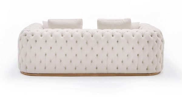 Divani Casa Dosie - Modern Beige Fabric Sofa & Loveseat Set - Image 3