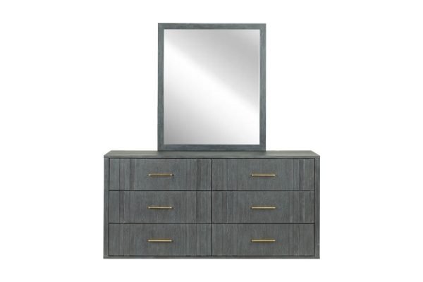 Modrest Manchester- Contemporary Dark Grey Mirror - Image 2