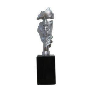 Modrest Silver Mask Sculpture