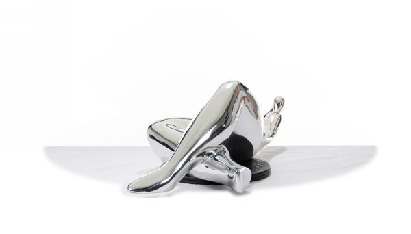 SZ0228 Modern Silver Napping Lady Sculpture - Image 5