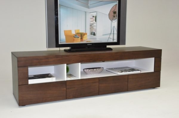 Aura Modern Tobacco TV Stand - Image 3