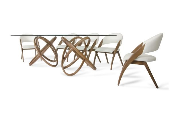 Modrest Mason & Lucas Modern Walnut Dining Set