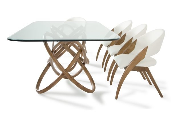 Modrest Mason & Lucas Modern Walnut Dining Set - Image 4