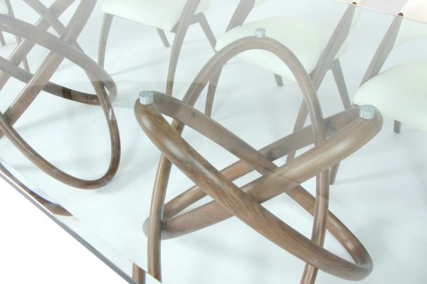 Modrest Mason & Lucas Modern Walnut Dining Set - Image 5