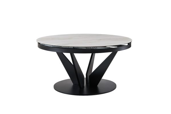 Modrest Alberta - Modern Black and White Ceramic Extendable 59"/86.5" Oval Dining Table - Image 2