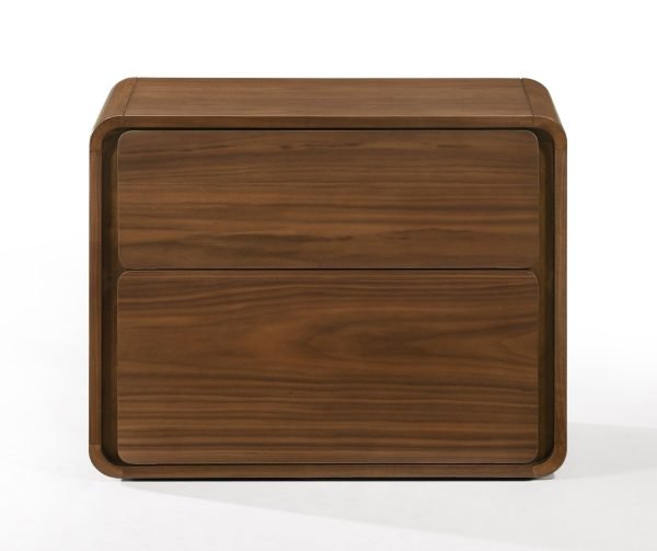Modrest Dustin - Modern Walnut Nightstand
