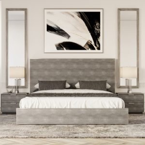 Modrest Dynasty - Modern Shagreen Queen Bed