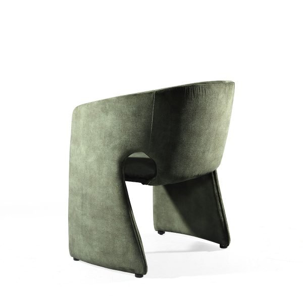 Modrest - Modern Malvern Green Fabric Dining Chair - Image 2