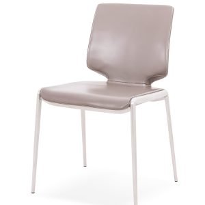 Modrest Eileen - Modern Dark Grey Eco-Leather Dining Chair (Set of 2)