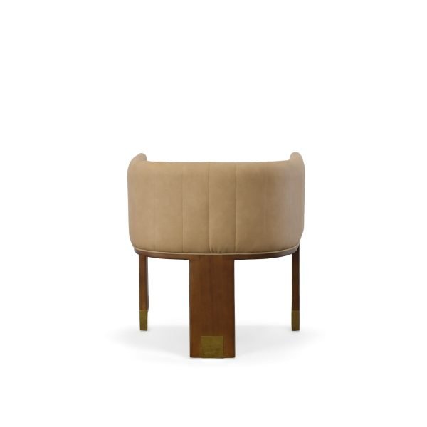 Modrest Elati - Tan Vegan Leather Dining Chair - Image 5