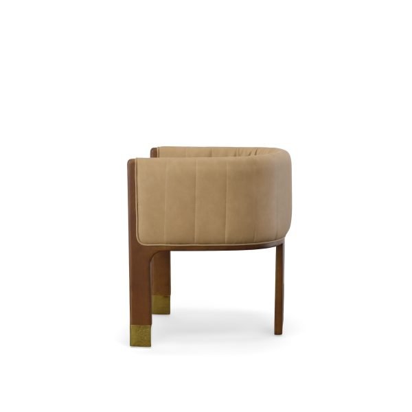 Modrest Elati - Tan Vegan Leather Dining Chair - Image 4