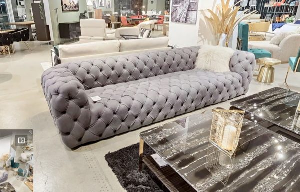 Coronelli Collezioni Ellington - Italian Grey Nubuck Leather 4-Seater Sofa - Image 2