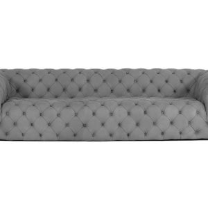 Coronelli Collezioni Ellington - Italian Grey Nubuck Leather 3-Seater Sofa