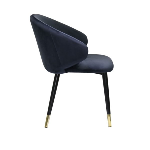 Modrest Elon - Modern Blue Velvet Dining Chair (Set of 2) - Image 3