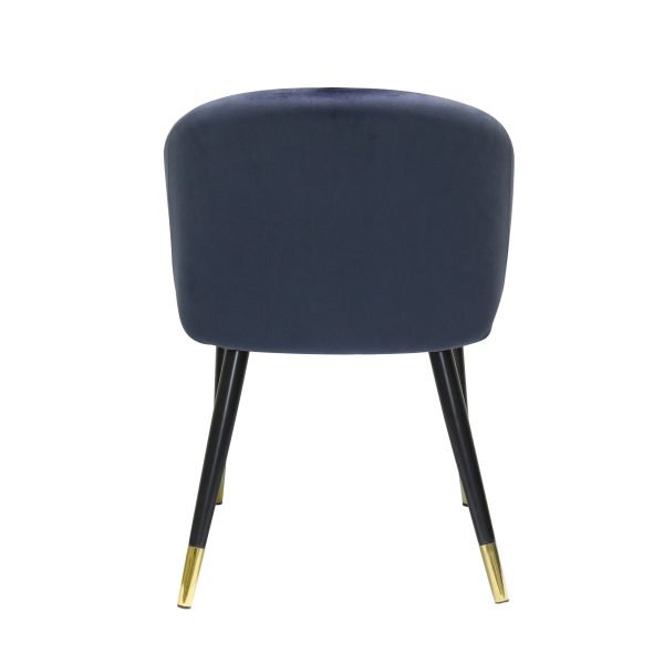 Modrest Elon - Modern Blue Velvet Dining Chair (Set of 2) - Image 4