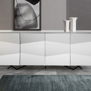Modrest Ely - Modern White High Gloss Buffet
