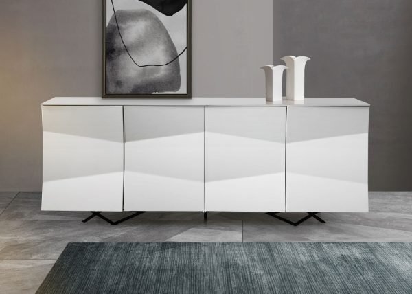 Modrest Ely - Modern White High Gloss Buffet