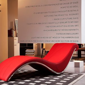 Essen Modern Red Leather Leisure Lounge Chaise