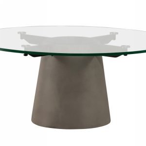 Nova Domus Essex - Contemporary Concrete, Metal and Glass Coffee Table