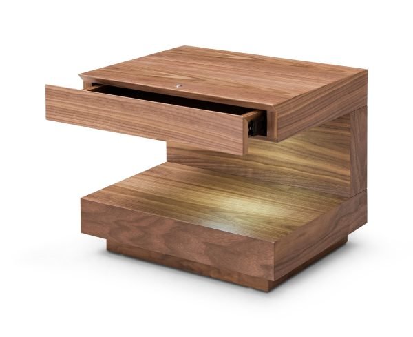 Modrest Esso - Contemporary Walnut Nightstand - Image 3