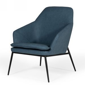 Modrest Esteban - Industrial Blue Eco-Leather Accent Chair