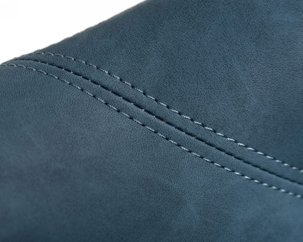 Modrest Esteban - Industrial Blue Eco-Leather Accent Chair - Image 5