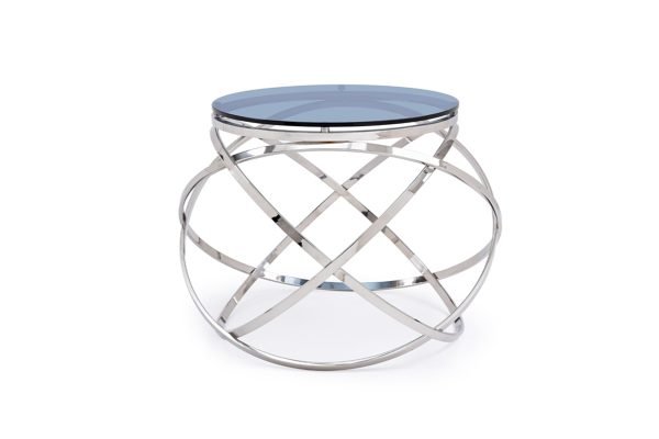 Modrest Tulare Contemporary Smoked Glass End Table - Image 3