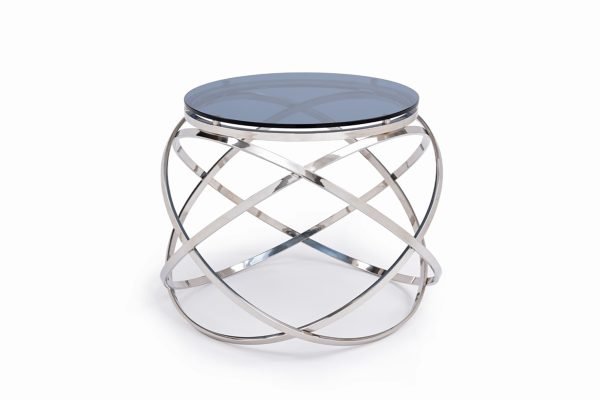 Modrest Tulare Contemporary Smoked Glass End Table - Image 5