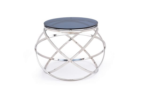 Modrest Tulare Contemporary Smoked Glass End Table - Image 2