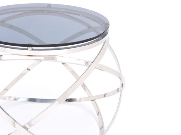 Modrest Tulare Contemporary Smoked Glass End Table - Image 4