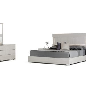 Eastern King Modrest Ethan Italian Modern Grey Bedroom Set
