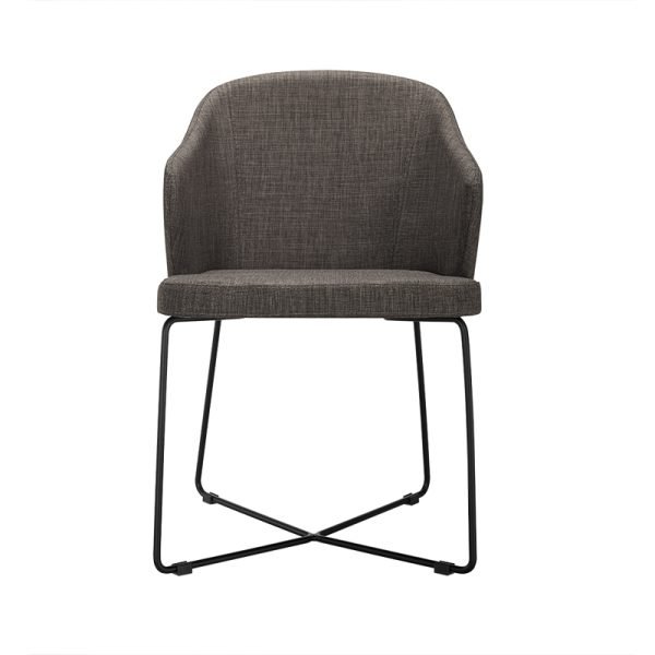Gia - Modern Grey Fabric Dining Chair (Set of 2)