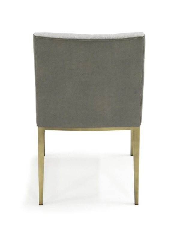 Modrest Fairview - Modern Grey & Brass Dining Chair - Image 5