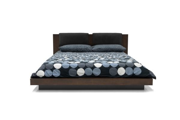 Nova Domus Fantasia - Dark Walnut/Dark Grey Bed and Two Nightstands - Image 5